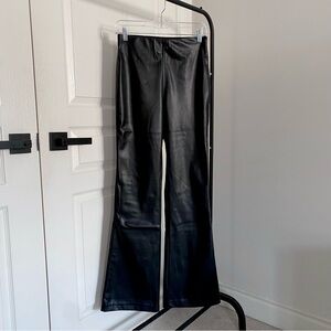 H&M Faux Leather Flare Pants